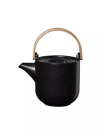 ASA SELECTION | Teekanne mit Holzgriff "Coppa" 0,6l (Nori) | schwarz
